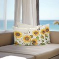 thumbnail image 3 of Retro Sunflowers Lumbar Pillow Covers 20x12 Inch Set of 2, Rustic Floral Butterflies Spring Summer Waterproof Outdoor Pillow Covers, Decorative Cushion Pillowcases for Couch, Sofa, Bed, Garden, Patio, 3 of 9
