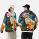 thumbnail image 4 of Fotbe Stained Glass Cat Art Chaqueta con Protección Solar UPF 50+ para Hombre y Mujer, Camisa con Capucha y Bolsillos-Large, 4 of 7