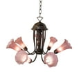 thumbnail image 4 of Meyda Lighting 24" Wide Purple Tiffany Pond Lily 7 Light Chandelier - N/A, 4 of 6