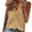 Khaki, variant on yunLCZ Basic T Shirts Womens Sleeveless Ruffle Peplum Front Tank Tops Casual Summer V Neck Shirts Office Shirts Blue L