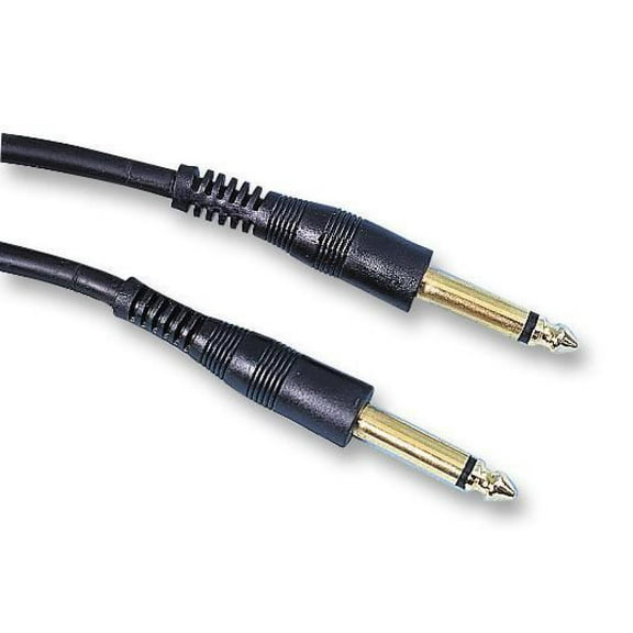 PRO SIGNAL - 6.35mm (1/4") Mono Jack Plug to Plug Lead, 3m Black