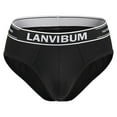 thumbnail image 4 of PEASKJP Men's Briefs Soft Stretch Briefs,Black M, 4 of 4