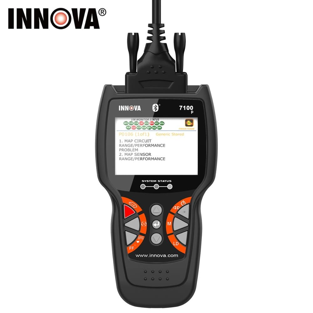 INNOVA 7100P OBD2 Scanner Oil Light Reset Battery Reset SRS ABS Live