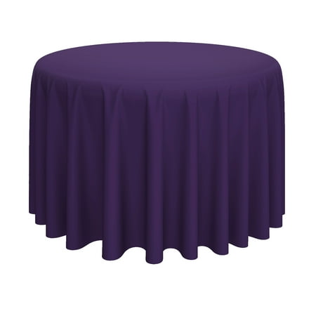 

Lann s Linens - 120 Round Premium Tablecloth for Wedding / Banquet / Restaurant - Polyester Fabric Table Cloth - Purple