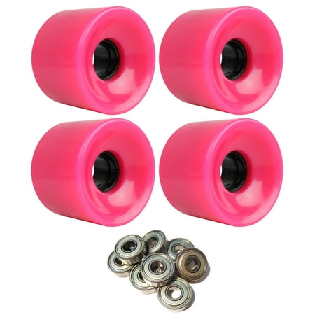 LONGBOARD CRUISER WHEELS 65mm x 51.5mm 83A 806C Pink ABEC 7