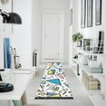 thumbnail image 4 of Yayeee Runner Rug for Bedroom 2'x6' Machine Washable Hallway Non Slip Mat, Blue Triangles, 4 of 8