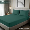 thumbnail image 2 of King Fitted Sheet - Bottom Sheet - Deep Pocket - Soft Microfiber - Shrinkage and Fade Resistant - Easy Care -1 Fitted Sheet Only (Emerald), 2 of 8