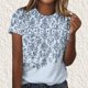 thumbnail image 5 of Camiseta de Cuello Redondo de Manga Corta Impresa de los Pantalones Cortos de las Mujeres, Poliéster de Lentejuelas de Partido de Moda, 5 of 8