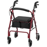 NOVA Medical Products GetGo Classic Rolling Walker, Red