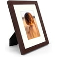 thumbnail image 5 of Golden State Art 8x10 Picture Frame with 5x7 Mat, High Definition Glass, Wall Mounting or Tabletop Display, Brown, 5 of 8