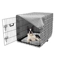 thumbnail image 5 of Crazy Art Dog Crate Cover, Modern Abstract Print of Irregular Freaky on a Plain Background, Easy to Use Pet Kennel Cover Small Dogs Puppies Kittens, 7 Sizes, Charcoal Grey White, by Ambesonne, 5 of 6