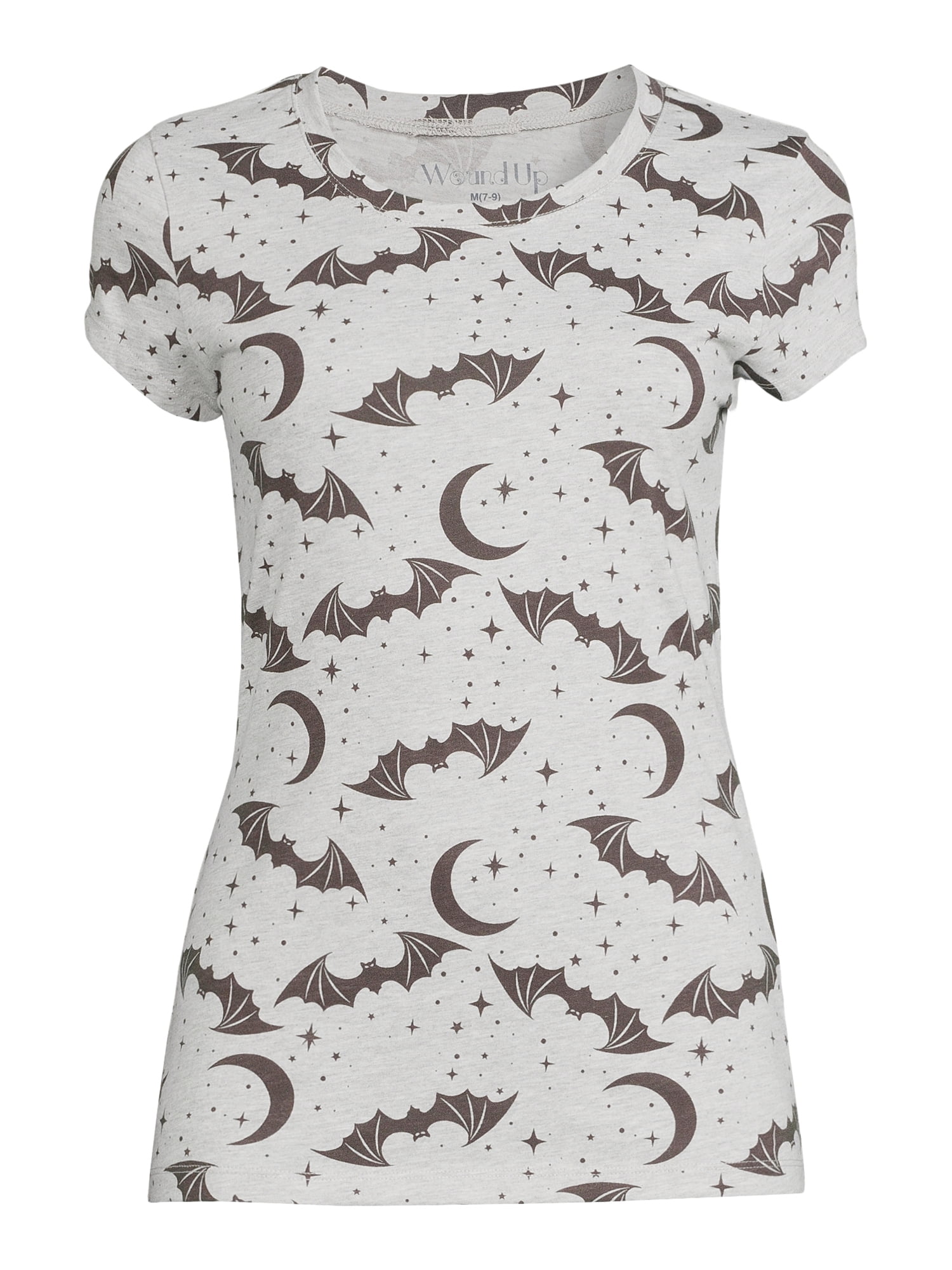 License Women's Bat Print T-Shirt with Short Sleeves