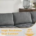 thumbnail image 4 of Modern Minimalist Corduroy 6-Seat U-Shaped Modular Sofa with Reversible Chaise, Fit for Living Room, 4 of 21