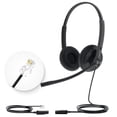 thumbnail image 1 of Auriculares con cable Yealink YHS34 Lite de doble oído, 111 g, cable de 2,1 m, 1 of 9