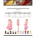 thumbnail image 2 of MixMatchy Women's Classic Stretchy Short Sleeve Round Neck Crop Top, 2 of 5