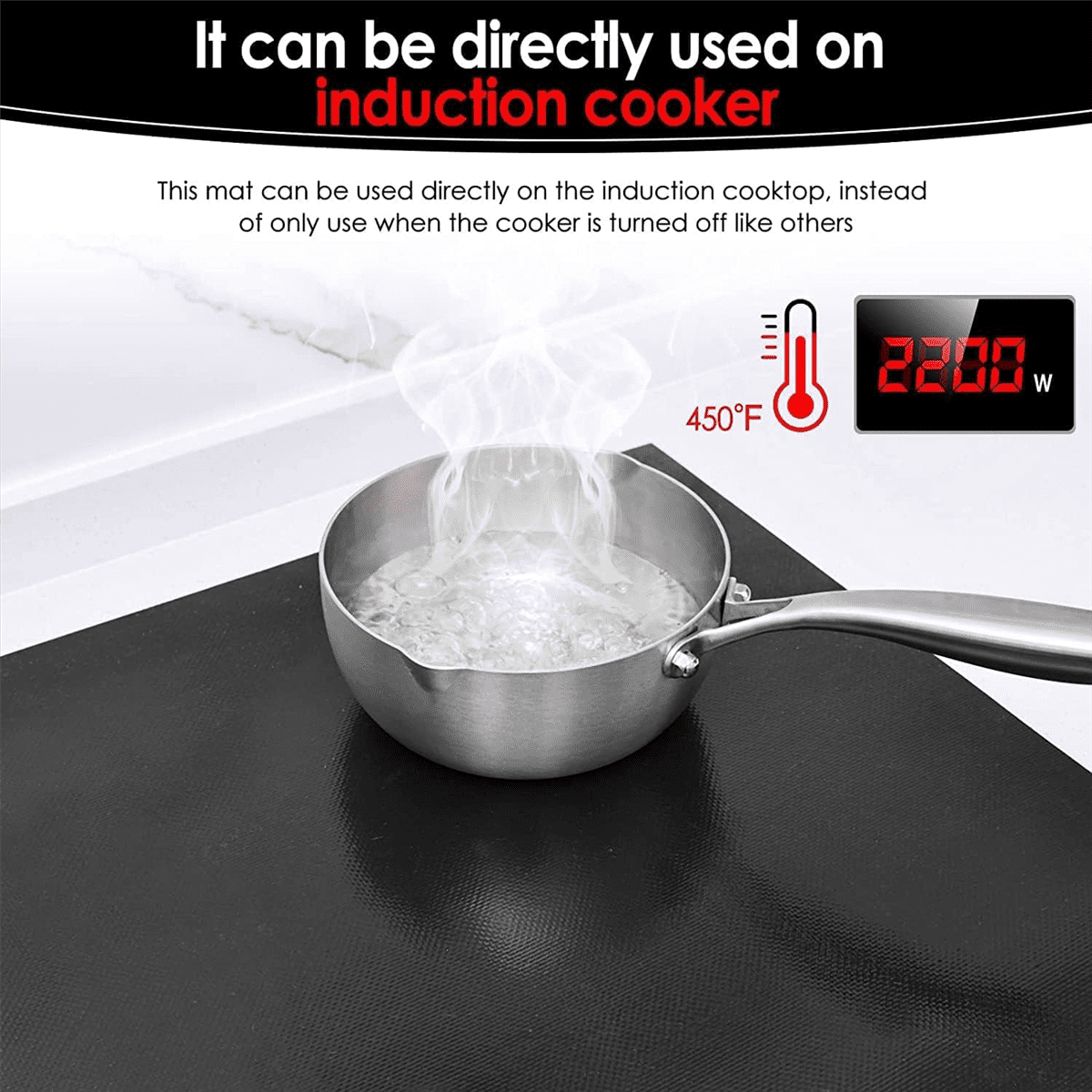 Large Induction Cooktop Protector Mat 20.4x30.7 Inch,Electric Stove Burner Covers Antiscratch As Glass Top Stove Cover