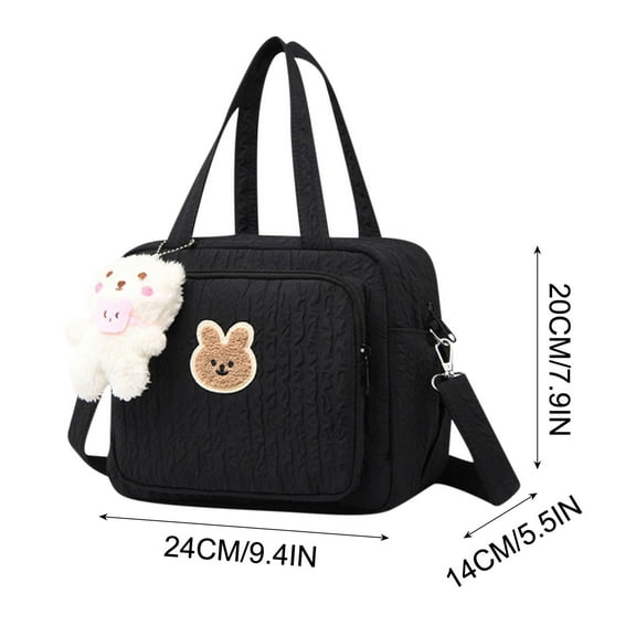 Dvruxg Portable Baby Diaper Bag, Travel Crossbody Nylon Handbag, Multifunctional Children's Shoulder Bag, Adjustable Strap Baby Carrier Pouch