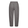 thumbnail image 5 of EDFBUYKRS Female Women Pants Casual Wide Leg Dress Pants for Women Tall Womens Baggy Wide Leg Pants Casual Drawstring Elastic Waisted Palazzo Harem Trousers with Pockets Xxl, 5 of 6