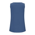 thumbnail image 5 of Womens Tank Tops Summer Loose Fit Casual Flowy Sleeveless Tops Ribbed Trim Scoop Neck Curved Hem Trendy T Shirt 2025, Limited Time Offer, Under 10 Dollars, 5 of 6