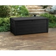 Keter Brightwood 120 Gallon Durable Weatherproof Resin Deck Box
