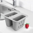 thumbnail image 7 of Large Plastic Sink Drain Basket Food Grade Double Drainer Vegetable Fruit Storage Basket Kitchen Organizer Dishwasher Safe Durable Green, 7 of 7