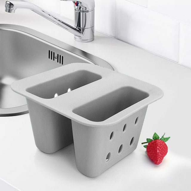 Factory Food Grade Large Double Drainage Basket Plastic Sink Filter Basket Vegetable Fruit Storage Basket Set