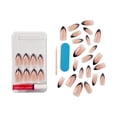 thumbnail image 2 of Kiss Gel Fantasy Allure French Tip Press On Nails Almond, ‘Choco Glazed’, Black, Long, 28 Count, 2 of 7