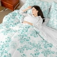 thumbnail image 4 of Manfei Pink Sakura 7 Pieces Bedding Comforter Set,Japanese Style Full Bedding Set Lightweight,Chic Flower Fitted Sheet Flat Sheet,Microfiber Cherry Blossom Room Decor,Reversible, 4 of 7