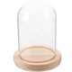 thumbnail image 3 of Preserved Flower Glass Dome Display Dome Transparent Glass Dome with Base, 3 of 3