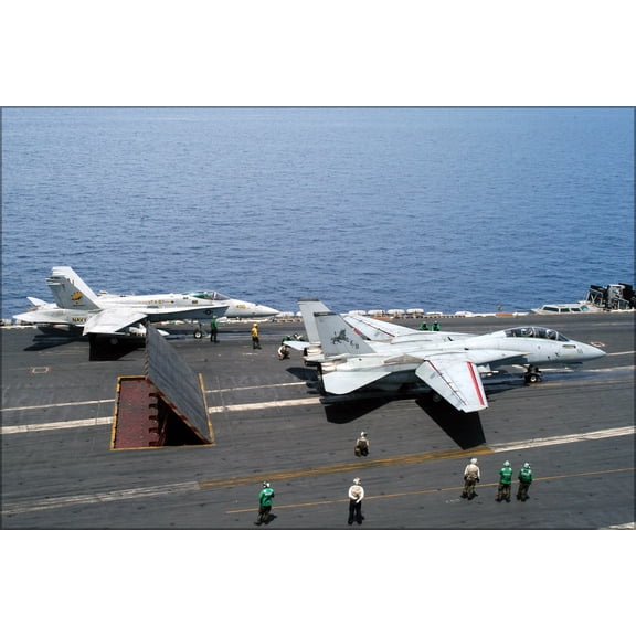 24"x36" Gallery Poster, FA-18 Hornet f-18 (VFA-87) and an F-14D Tomcat f-14 (VF-213)