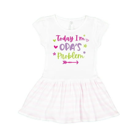 

Inktastic Child Funny Today Im Opas Problem Gift Toddler Girl Dress