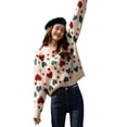 thumbnail image 3 of Suéter suave estilo Nuo para mujer de otoño e invierno, ropa exterior pequeña, suéter grueso adelgazante que combina con todo estilo occidental, 3 of 6