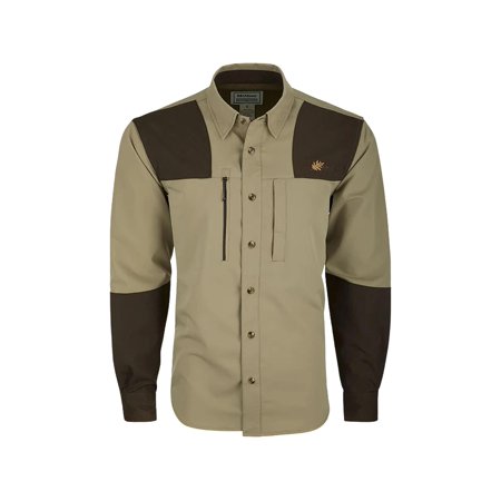 McAlister Men s MST Upland Tech Long Sleeve Shirt Khaki/Brown XL - rainiersportsman.com