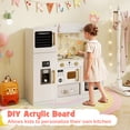 thumbnail image 4 of Topbuy Wooden Kitchen Playset Kids Pretend Play Kitchen with Chalkboard Ice Maker Sink Fabric Drawer & Dishwasher White, 4 of 10