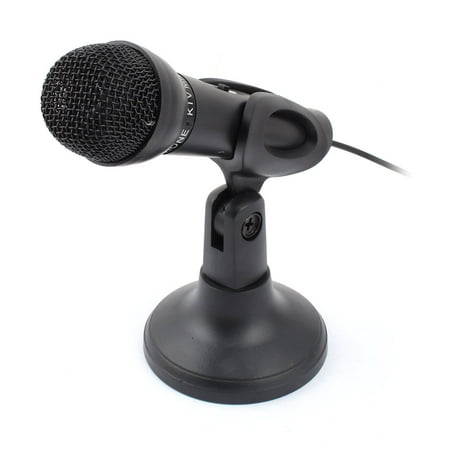 3.5mm Stereo Plug Microphone Mic + Stand for PC Laptop Notebook MSN