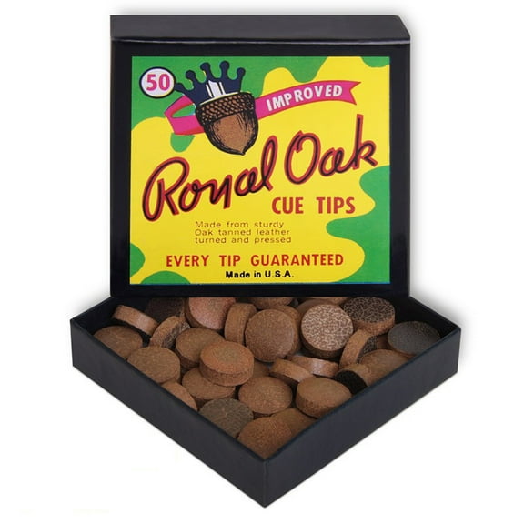 Royal Oak Billiard Pool Cue Tips - 1 box - 50 tips - Choose your size
