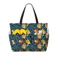 thumbnail image 1 of Fotbe Blue Floral Bolsa de Viaje para Playa - Resistente al Agua, Bolsa Tote de Gran Capacidad y Ligera con 7 Bolsillos para Mujeres y Hombres, 1 of 7