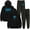 Black, variant on Jey Uso Yeet Fall Suit Hoodies Sportswear Hooded Ankle Banded Pant Two Piece Set