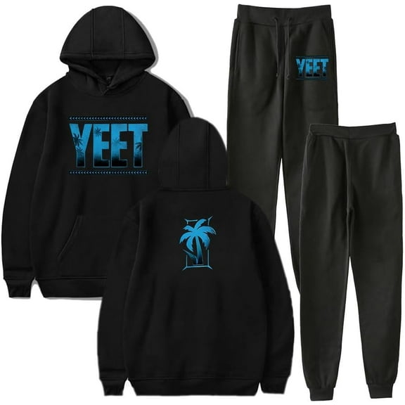 Jey Uso Yeet Fall Suit Hoodies Sportswear Hooded Ankle Banded Pant Two Piece Set