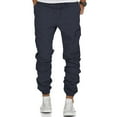 thumbnail image 2 of uikmnh Mens Sweatpants Mens Cotton Casual Pants Solid Color Comfortable Drawstring Pocket Color Matching Design Overalls Pants Pants Casual Pants Size:M, 2 of 9