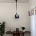 thumbnail image 4 of Tiffany Mini Table Lamp Pink Blue Stained Glass Hummingbird Flowers Pull Chain Switch LED Bulb Included for Living Room Bedroom Bedside 8" D*8" W*15" H, 4 of 6