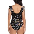 thumbnail image 6 of Yiaed Butterfly1 Print Women's Ruffled One Piece Swimsuit V Neck Swimwear Slimming Monokini for Woman-XX-Large, 6 of 8