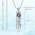 thumbnail image 4 of Men Women Column with rosette in relief Cremation Pendant Small Urns For Ashes Keepsake Urn Necklace Cremation Jewellery Urns, 4 of 5