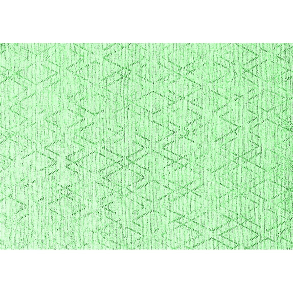 Ahgly Company Indoor Rectangle Solid Emerald Green Modern Area Rugs, 7' x 10'