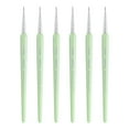 thumbnail image 1 of Uxcell 6 piezas de pinceles de detalle de 5 mm, pincel miniatura para pintura en acuarela y acrílico (00000#), verde, 1 of 6