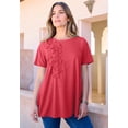 thumbnail image 6 of Roaman's Women's Plus Size 3-D Appliqued Swing Tee, 6 of 6