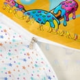 thumbnail image 4 of Castle Fairy Softball Print Twin Duvet Cover, Ice Cream Candy Drip Pattern Twin Bedding, Yellow Blue Pink,2pcs,1 Duvet Cover and 1 Pillowcase, 4 of 6