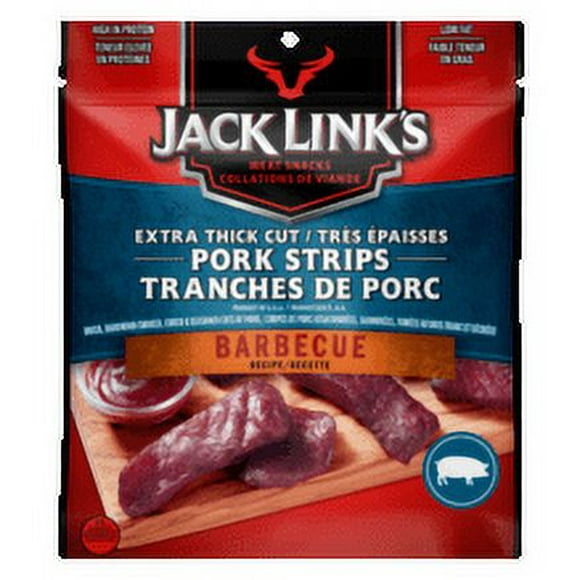 JACK LINK'S BARBECUE EXTRA THICK CUT PORK STRIPS 74G, JACK LINK'S BARBECUE EXTRA THICK CUT PORK STRIPS 74G