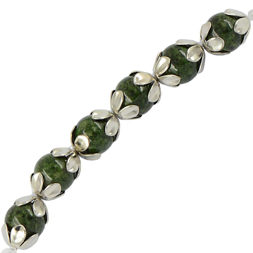 50 Pcs 8mm Silver Lotus Spacer Flower Bead Caps DIY Crafts Bracelet Necklace 