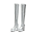 thumbnail image 4 of Dream Pairs Women's Chunky High Heels Platform Over The Knee Boots Square Toe Fall Y2K Gogo Long Design, 4 of 7